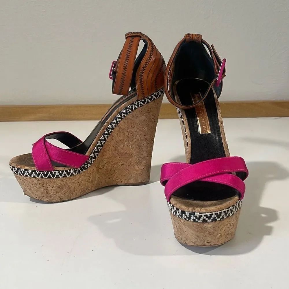 Rupert Sanderson Wedge/Platform Sandals Size 38.5